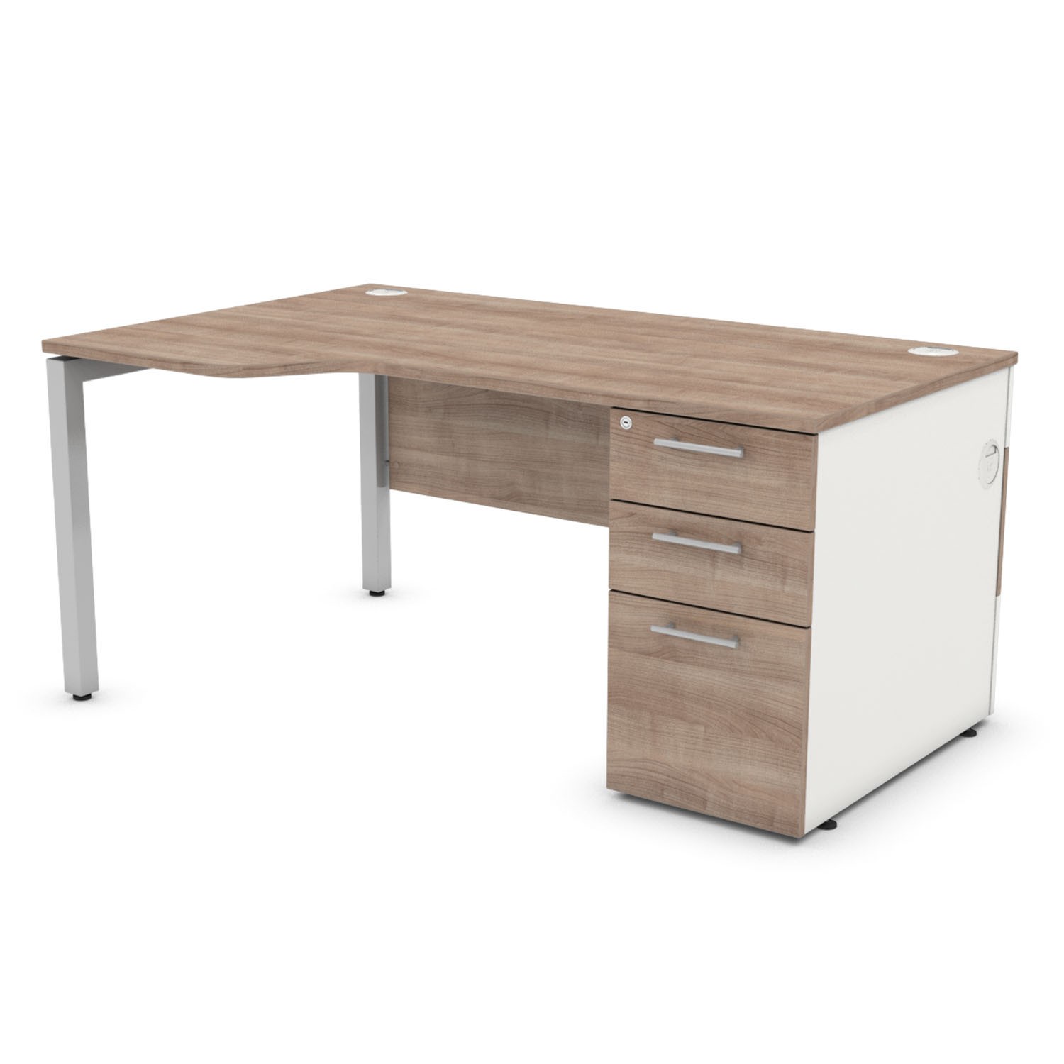 Duty Wave Pedestal Supporting Frame Desk