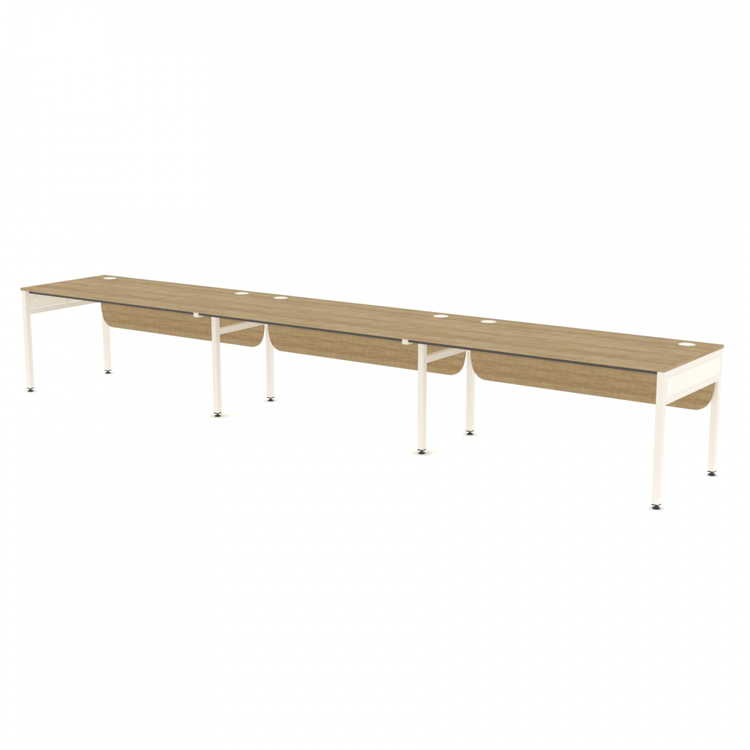 Libra Rectangular Three Desks (Side by Side) Desk