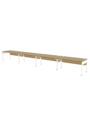 Libra Rectangular Four Desks (Side by Side) Desk